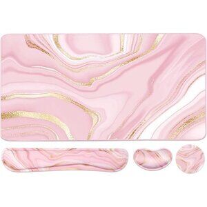 Keyboard Mouse Pad Set, Extended Mouse Pad+Keyboard Wrist Rest Support